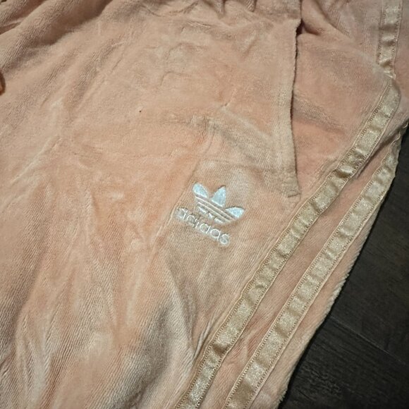Adidas Originals Velour 3-Stripes Track Suit Matching Set: Top-M, Pants-XL - Picture 5 of 8